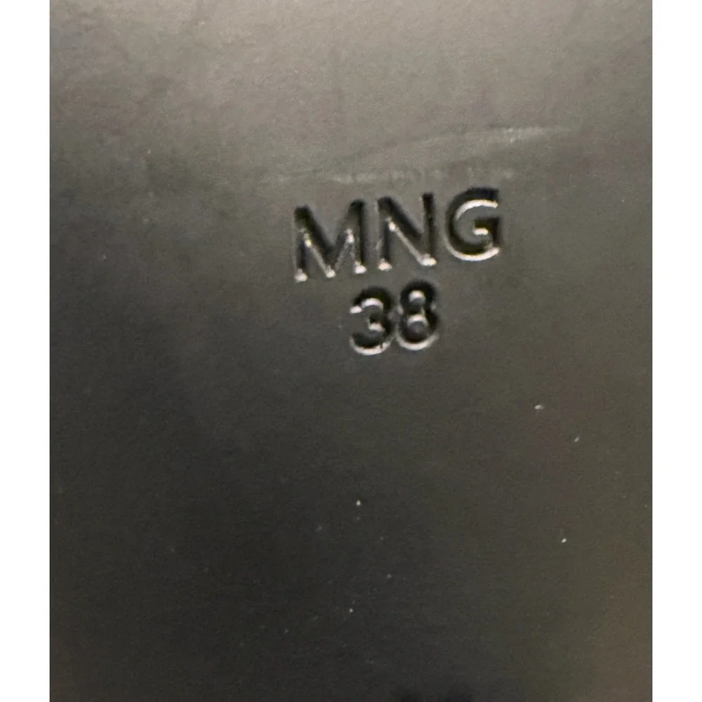NEW MANGO MNG BLACK LEATHER COWBOY BOOTS SZ 38 7.5 - Picture 10 of 10